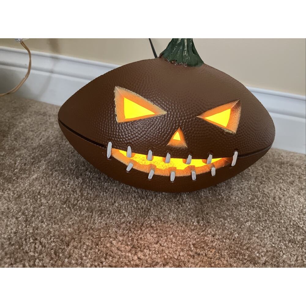 RARE Vintage 2008 Gemmy HALLOWEEN Jack O’ Lantern Pumpkin FOOTBALL Jack O’ Ball!
